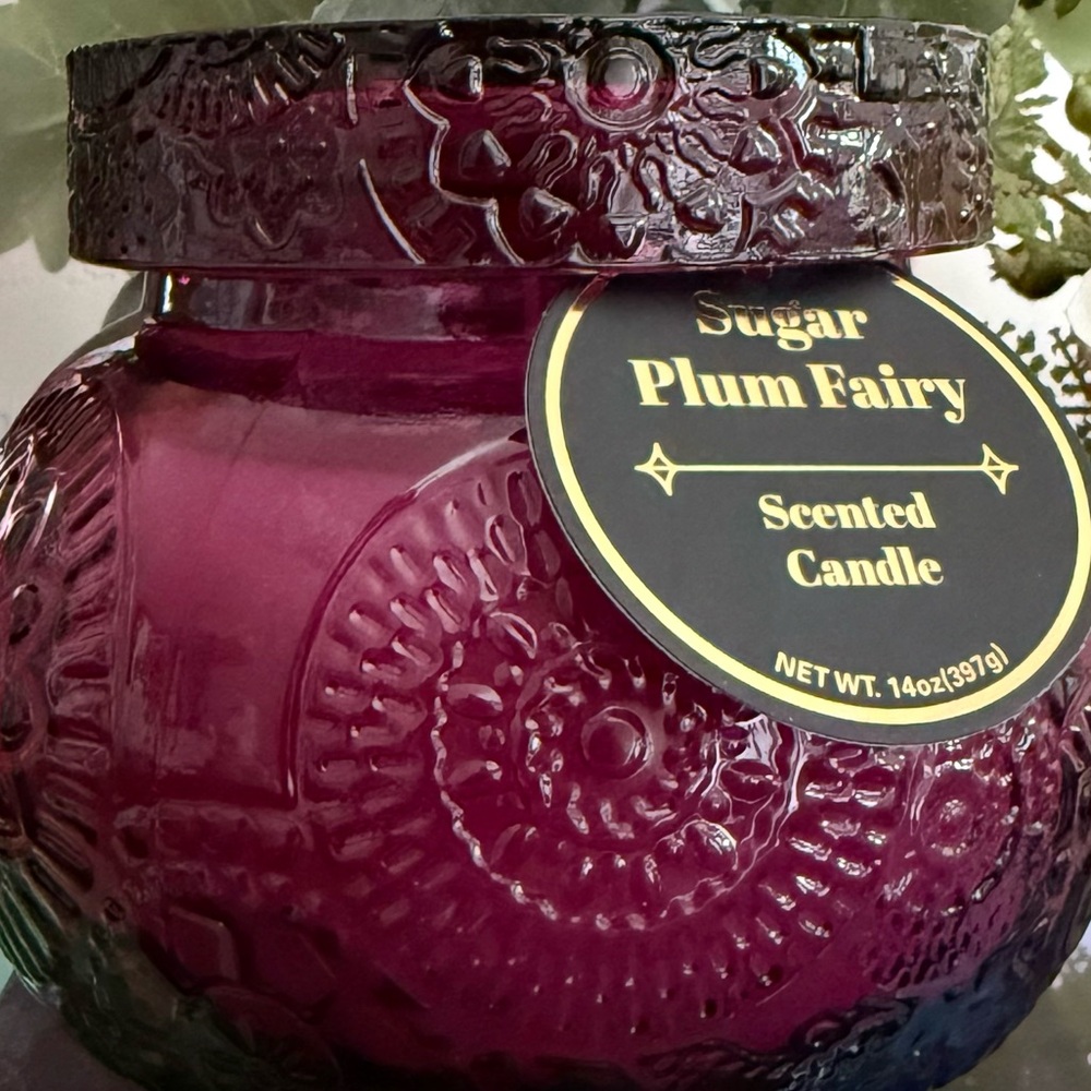 🆕🍡 LIMITED EDITION “SUGAR PLUM FAIRY” GLASS JAR CANDLE. (14 oz). BRAND NEW! - Picture 8 of 10